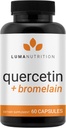 Luma Nutrition Quercetin 500mg - Quercetin avec supplément de bromelain - Antioxydant - Immune Support - Vegan & Sans gluten - 60 Capsules