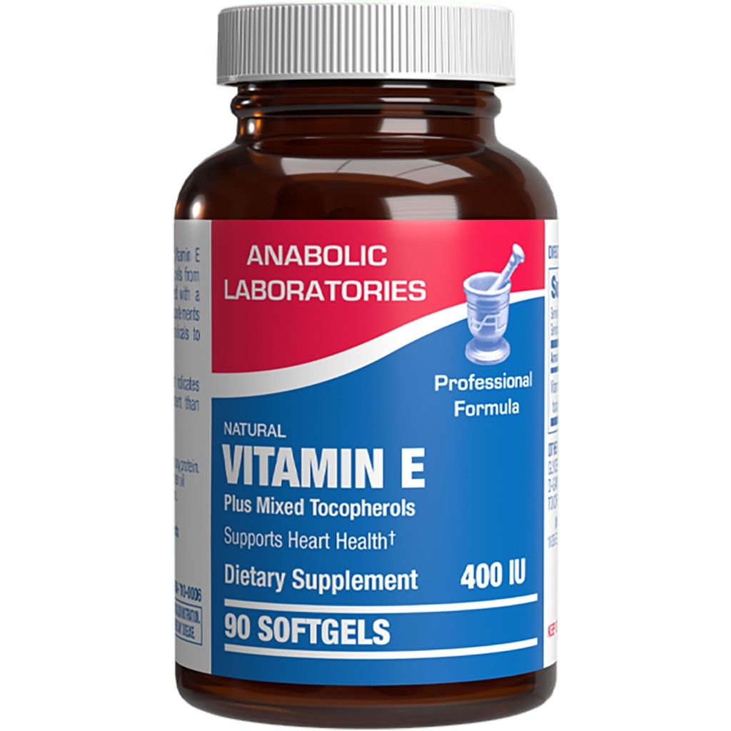 Vitamine E 400 UI Softgels - Clinical Formula Natural Vitamin E Complement Complex avec tocophérol d-Alpha et tocophérols mélangés pour la peau des cheveux et les ongles plus antioxydant Imune Support - 90 portions