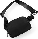 ODODOS Unisexe Mini sac de ceinture avec sangle réglable petit paquet de Fanny pour la course d'entraînement randonnée, noir