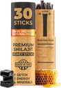 Sticks de miel SHILAJIT NATUREL - Résine Shilajit au miel cru, acide fulvic et minéraux traces, nutriments à base végétale pour l'énergie, le soutien immunitaire et la vitalité - 30 Sticks Shilajit