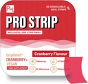 PROSTRIP® Cranberry+ UrophénolTM Fournissant 36 mg de proanthocyanidines (PAC) - Ajouté avec D-mannose, Hibiscus organique, vitamine D3, B6 & C – 30 bandes de véganes orales – Pas d'eau nécessaire – par Prowise Healthcare