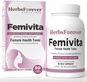 Herbsforever Fémivita Capsules Chaque jour, le supplément santé féminine soutient la santé de la peau et les muscles forts 90 Végét Capsules 800 Mg Chaque