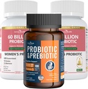 Gut Health Support Bundle: 2 bouteilles de probiotiques pour femmes + 1 bouteille de probiotiques universels – Santé digestive, urinaire et immunitaire pour les hommes et les femmes