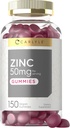 Carlyle Zinc 50mg Gummies de 150 $ Comte de 150 $ Vegan, formule sans OGM et sans gluten