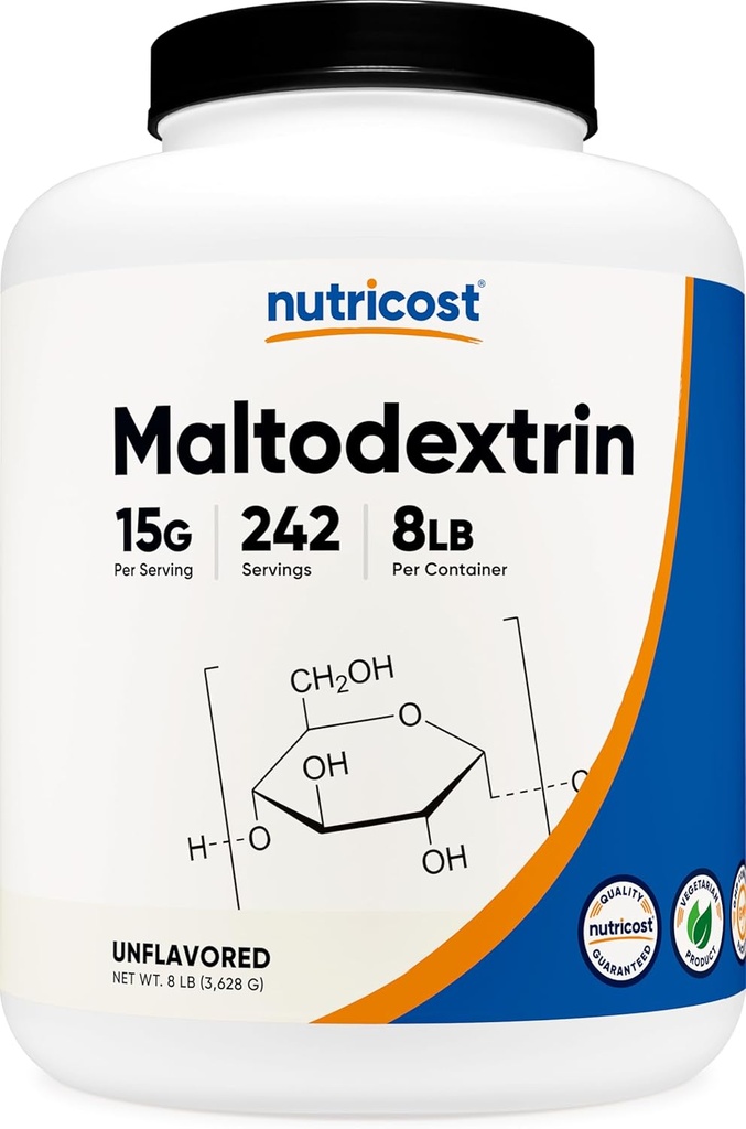 Nutricost Maltodextrine en poudre 8LBS - Sans gluten, sans OGM