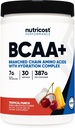 Nutricost BCAA + Poudre d'hydratation (Punch Tropical) 30 portions - Acides aminés à chaîne ramifiée avec complexe d'hydratation - Sans gluten, sans OGM