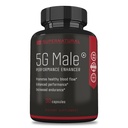 Homme surnaturel 5G Homme naturel T Booster supplément d'amélioration pour le flux sanguin, l'endurance, la force et l'endurance Ginseng, l'ail, le ginkgo, la racine de gingembre, la vitamine D - soutient les hommes en santé - 30 capsules