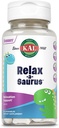 KAL Relax-a-Saurus, supplément de soutien au stress pour les enfants, L-Theanine pour les enfants avec anti-stress et relaxation à base de plantes et mélange, délicieuse saveur naturelle de raisin, garantie de 60 jours, 30 chéwables