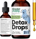 Des gouttes de détox pour les chiens - Teinture de la racine et de la feuille de dandelion pour le foie et le rein - Supplément de détox et antioxydant pour les chiens de toutes races et tailles - 2 fl oz