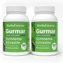 Herbsforever Gurmar Capsules – Gymnéma Sylvestre – Supplément à base de plantes – 90 capsules (paquet de 2)