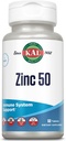 KAL Zinc 50mg Complexe acide hydroxy, métabolisme sain et supplément de soutien immunitaire avec l'orotate de zinc, citrate de zinc, absorption accrue avec/ActiSorb, végétalien, sans gluten, sans OGM, 60 portions, 60 comprimés