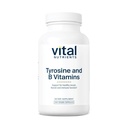 Nutriments vitaux Tyrosine et vitamines B (Tyroid, Immune et Nerve Support Formula) Complexe de soutien adrénal (Gluten, Laiterie, Sans soja) 100 capsules