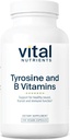 Nutriments vitaux Tyrosine et vitamines B (Tyroid, Immune et Nerve Support Formula) Complexe de soutien adrénal (Gluten, Laiterie, Sans soja) 100 capsules
