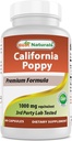 Meilleurs Naturals California Poppy 1000 mg Équivalent - 60 Capsules