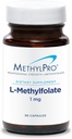 MethylPro L-méthylfolate 1 mg - L Methylfolate, supplément de méthylfolate pour les femmes et les hommes, vitamine méthylée B9 (5-MTHF) pour la santé cérébrale, la concentration et le calme - 90 capsules (paquet de 1)