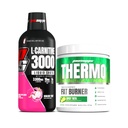 PROSUPPS L-Carnitine 3000 Stimulant sans shots liquides (31 portions, fruits dragon) et thermograss brûlant poudre thermogénique (25 portions, Spicy 'Rita)
