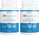IBSolution - Supplément de santé digestive, Gaz, Bloating, Diarrhée, Constipation Relief, Douleur abdominale, Avec Psyllium, Promouvoir la régularité, Soutient la santé Gut, Fabriqué aux États-Unis - 60 Capsules Vegan, 2-Pack