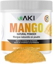 Poudre d'extrait de mangue AKI (6.34oz/180g) - Vitamine C et autres nutriments - Mangue séchée, supplément idéal comme booster pour les smoothies protéiques, l'assaisonnement du sorbet, le jus, les popsicules et la crème glacée