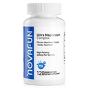 Supplément Magnésium B6, 420mg Complexe Magnésium, Citrate, Glycinate, Malate, Taurat, Oxyde, Coeur, Soutien osseux, Vegan,120 Capsules