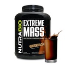 NutraBio Extreme Mass Gainer Protéines Poudre, Protéines 53G, Gaineur de poids propre, Augmenter la masse musculaire, Acide amino plein spectre - Chocolat, 6 livres