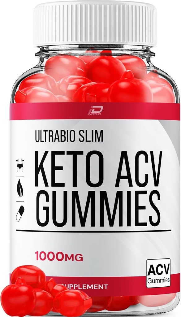 Supplément diététique Ultra Bio Slim Keto Plus ACV Gummies - UltraBio Slim Keto Apple Cider Vinegar Gummies Reviews, Gummies BioSlim Maximum Strength pour la gestion avancée du poids (1 Pack - 60 Gummies)