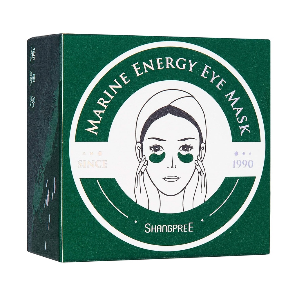 Masque pour les yeux SHANGPREE (30 masques paires de 60 masques), sous les taches oculaires, Premium Korean Skin Care (Marine Energy)