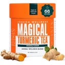 JESSICA WELLNESS Thé curcuma magique avec gingembre, poivre noir et Stevia.