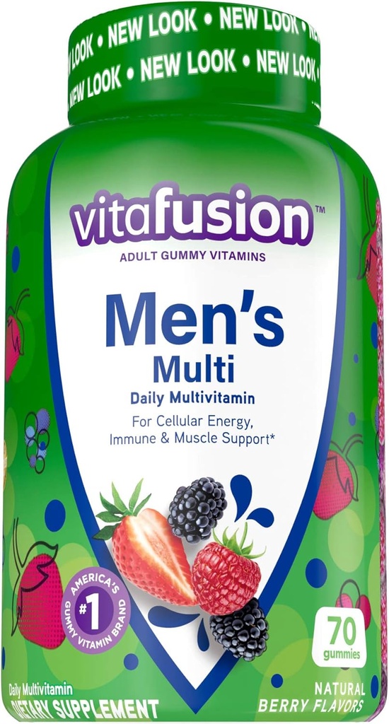 Vitafusion Vitamines gommy pour hommes, Fruit, 70 Compte