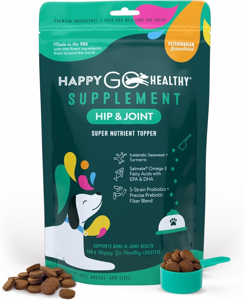Hip & Complements pour chiens Aide le soutien de la santé et de la mobilité conjointe pour la récupération et les chiens seniors