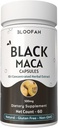 Capsules de maca noire 500mg de poudre d'extrait de 10:1 de supplément concentré à base de plantes (60 Nombre (paquet de 1))