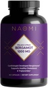 NAOMI Italien Citrus Bergamot 1000mg, Cardiologue primé Dvlpd High Potency, cliniquement démontré pour soutenir le cholestérol sain, les triglycérides et la santé cardiaque, avec 7 Polyphénols clés, 30 jours d'approvisionnement