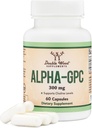 Alpha GPC Choline Cerveau Supplément pour l'acétylcholine (60 comtes, 600 mg de portions) Formule de mémoire avancée, Focus et soutien du cerveau, Focus Supplément (Fabriqué aux États-Unis) par Double Wood