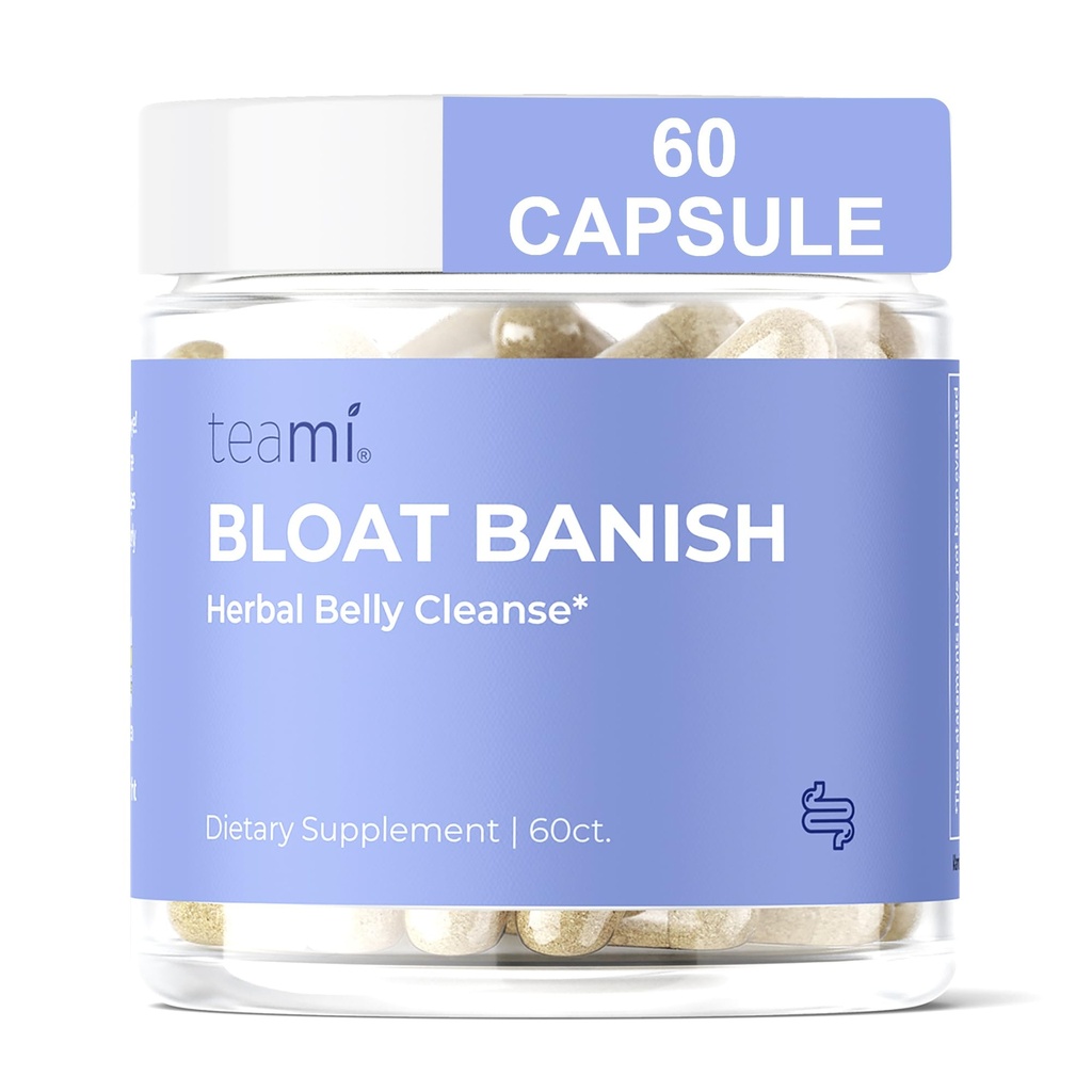 Teami Bloat Banish Fast Gas and Bloating Relief for Women - Débloat pilules pour soutenir la digestion, assurer la régularité et le soulagement de la constipation - Natural Herbal Belly Cleanse avec enzymes digestives
