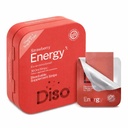 DISO - Énergie - Bandes de caféine à dissolution rapide avec vitamines, saveur de fraise, végétalien, sans sucre, haute absorption, sans gluten, emballée individuellement, 30 bandes dissolvables