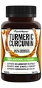 Curcumine curcumine avec Pepper noir BioPerine et 95% Curcuminoides, 1965mg, Absorption maximale pour le soutien des articulations, Capsules Turcuma non-OGM, Fabriqué aux États-Unis - 90 capsules de légumes