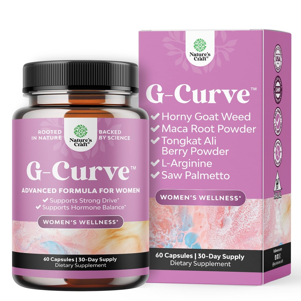 Pilules d'amélioration du sein et du cul G-Curve peuvent soutenir les courbes voluptueuses - Pilules d'amélioration à base de plantes avec de l'herbe de chèvre chaude pour les femmes ont vu Palmetto extrait et L-Arginine *Résultats May Vary