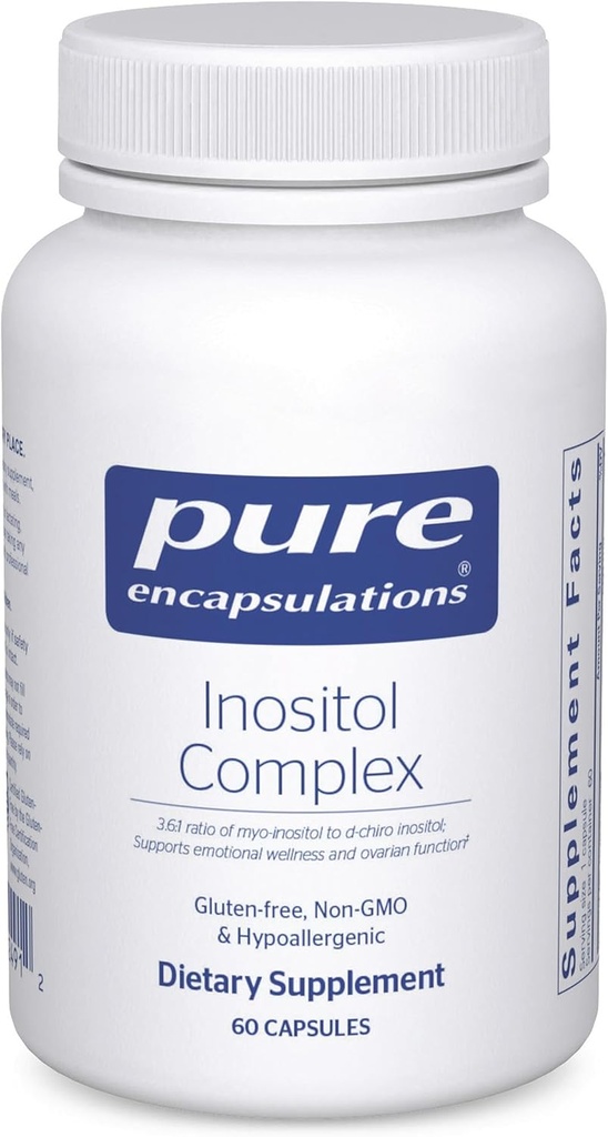 Encapsulations pures Complexe de l'inositol Supplément pour soutenir l'énergie, le métabolisme sain et la fonction ovarienne*