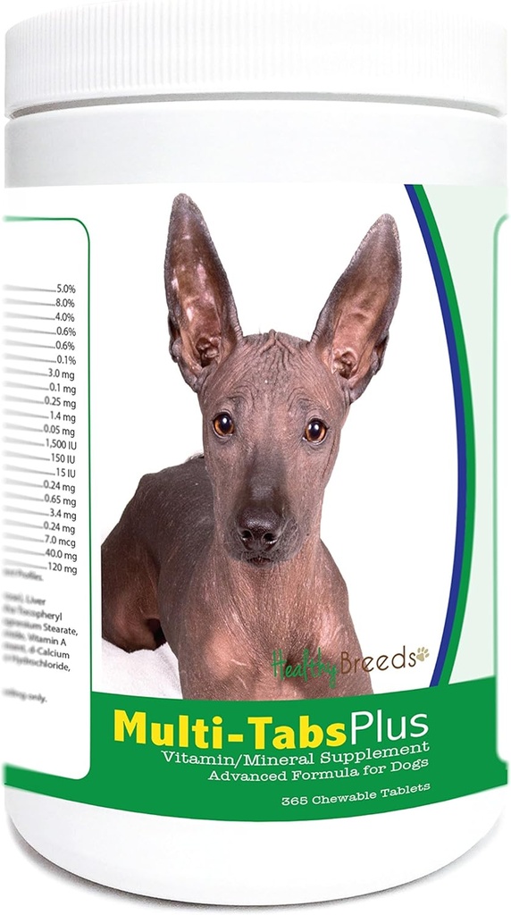 Denrées en santé Xoloitzcuintli Multi-Tabs Plus Comprimés à croquer 365 Compte