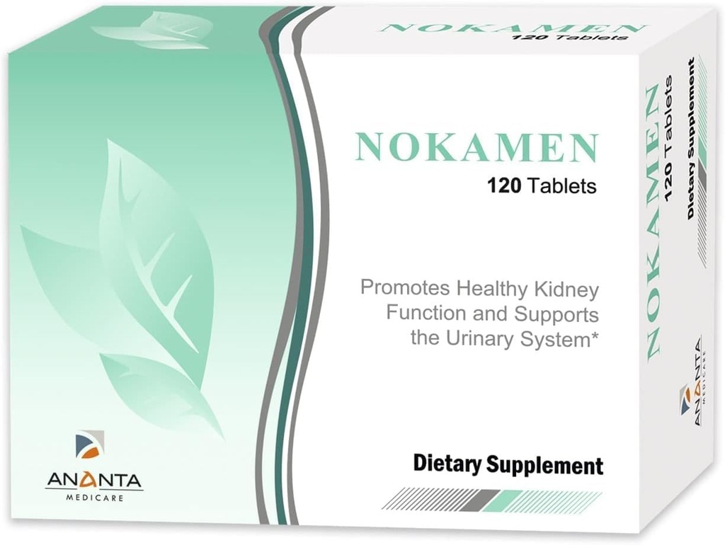 ANANTA MEDICARE Nokamen Supplément de soutien au rein – Formule à base de plantes pour la santé urinaire – 120 comprimés