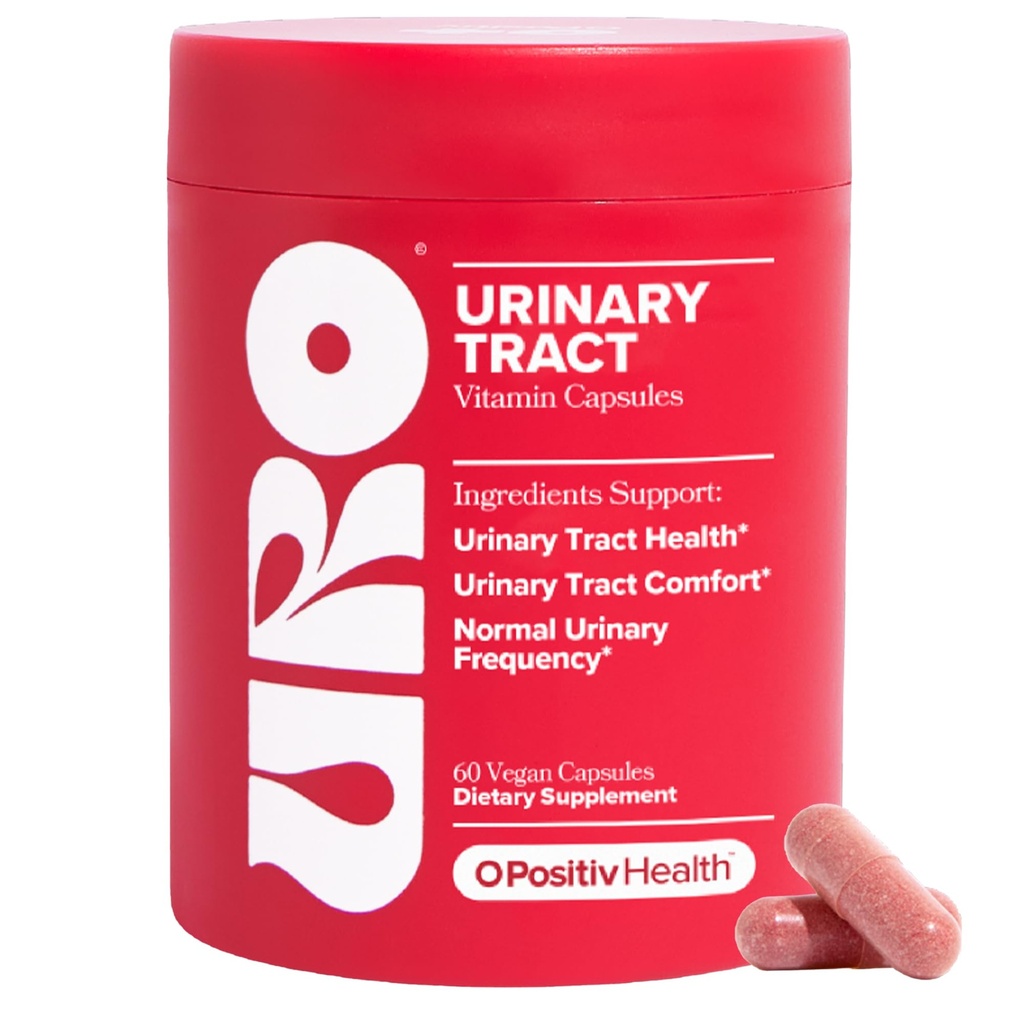 O Positiv URO Urinary Tract Supplément santé pour les femmes, 60 Compte (paquet de 1) - Vitamines de soutien urinaire avec extrait complet de canneberge de Pacran, D-mannose et vitamine C - végétalien et sans gluten