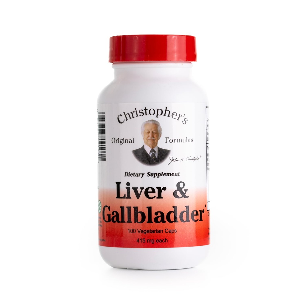 Formules originales de Christopher Capsules de formule de foie et de vérin - Suppléments de vérin avec enzymes digestives et herbes naturelles