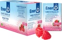 Mélange de boissons multivitamines sans sucre - Vitamine D3 Poudre pour l'eau, Poudre d'électrolytes Pas de sucre, Packs de boost d'hydratation, Zéro sucre, Supplément de vitamine D3 Mélange liquide - Framboise, 24 Compte