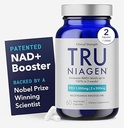 TRU NIAGEN PRO NAD+ Supplément pour l'antivieillissement et la régénération cellulaire, 2 x 500mg Niagen breveté, 30 portions soutient l'énergie cellulaire.