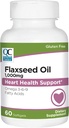 Quality Choice Flaxseed Oil 1000 mg Softgels – Cold Pressed, Plant-Based Source of Omega Fatty Acids – 120 Easy-to-Swallow Softgels – No Artificial Colors or Preservatives