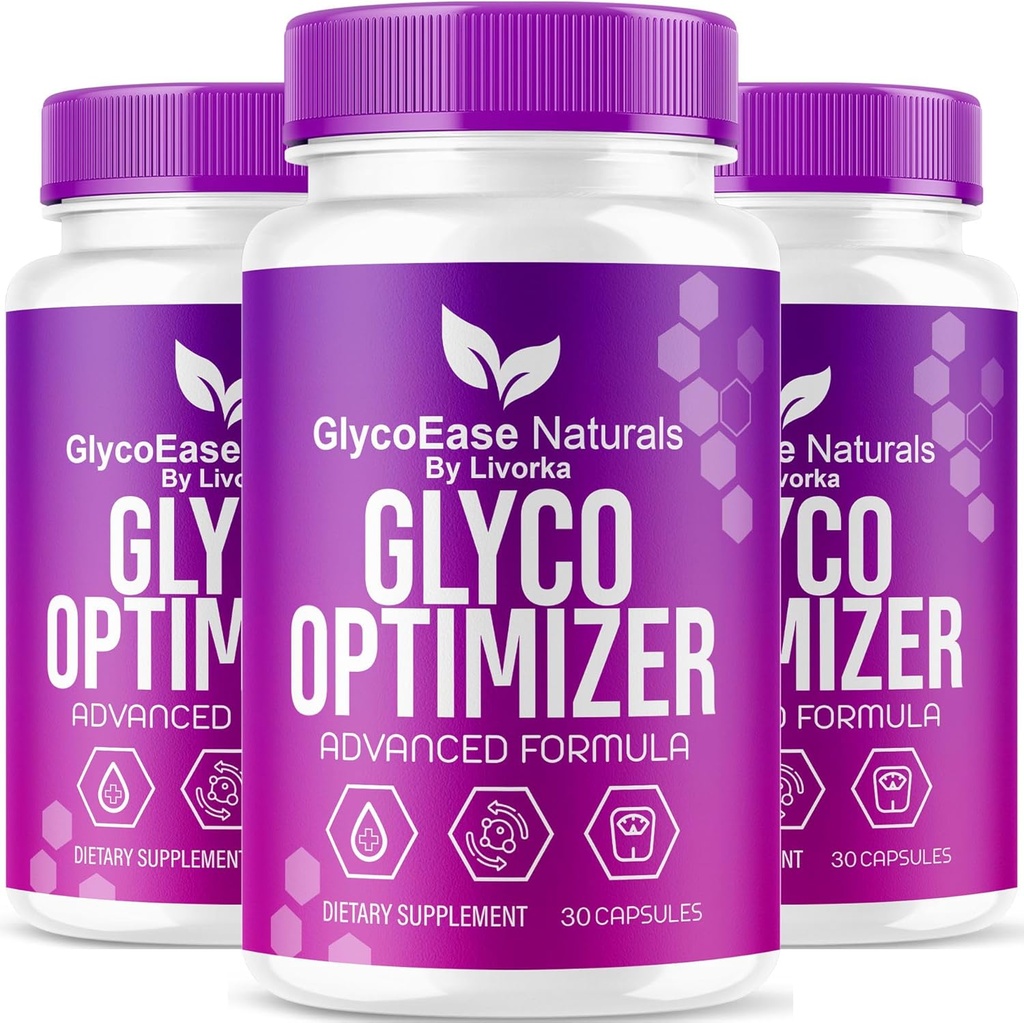 (3 Pack) GlycoEase Glyco Optimizer - GlycoEase Pills officiel supplément naturel, Glycoease Premium Capsules, Glycoeas Advanced Formula Reviews, 90 Capsules pour 3 mois