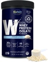 Biochem 100% Whey Isolate Protein - Vanilla Flavor - 15.1 Ounce - Soutient la santé immunitaire - Facilement digestible - Bouche rafraîchissant - 20g Protéine végétarienne - Acides aminés