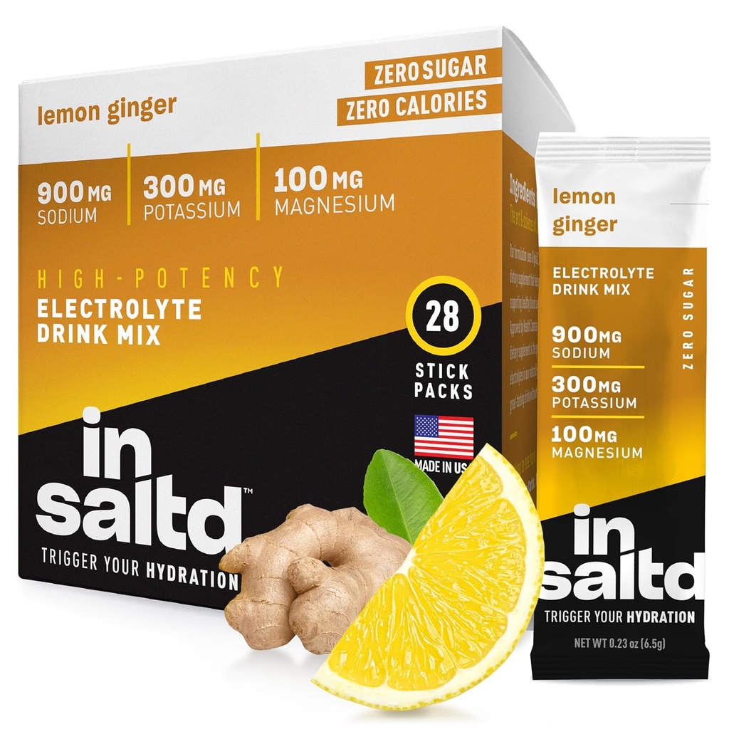 INSALTDTM Packs de poudre d'électrolytes sans sucre sans afteraste de Stevia Packs d'hydratation haute puissance de Keto Boissons d'électrolyte de Keto