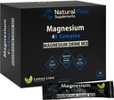 Boîtes de mélange de poudre de magnésium - Citron/Lime - Débit naturel 4X Glycinat de magnésium, Taurat, Malate, Supplément d'orotate, Mélange de soutien pour le sommeil et la crampe calme, Pas de citrate de Mag ou d'oxyde, Boîtes de 30 bâtons