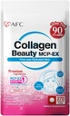 AFC Japan Collagen Beauty MCP-EX avec peptide de collagène marin, 1,5X meilleure absorption que les autres collagènes, pour l'anti-âge, la peau, les cheveux, les ongles, les os et les articulations, pour les femmes et les hommes, 90 jours d'approvisionnement