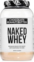 NAKED Whey Chocolate Beurre d'arachide en poudre de protéines, de la farine d'herbe, sans OGM, sans soja et sans gluten.